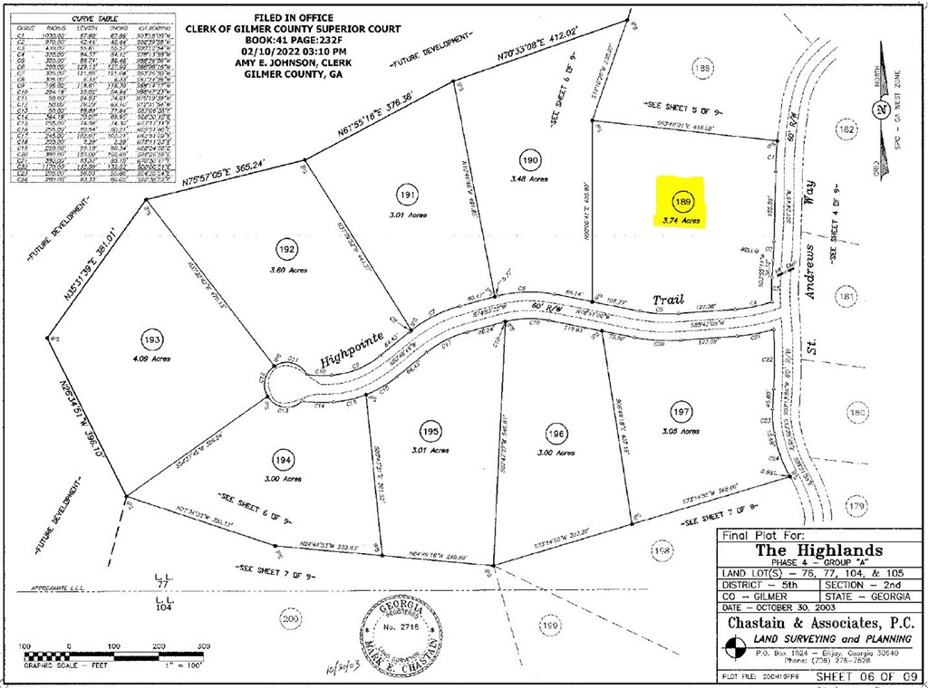 431649 Ellijay
 Land